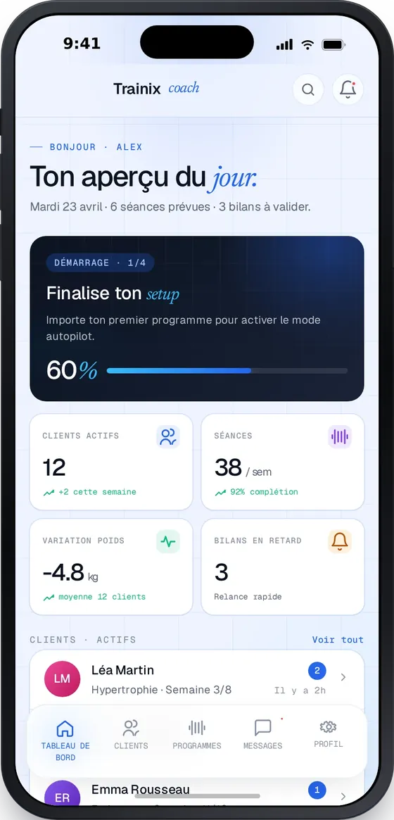 Traini-X mobile app